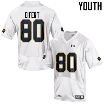 Notre Dame Fighting Irish Youth Tyler Eifert #80 White Under Armour Authentic Stitched College NCAA Football Jersey FYT5699DQ